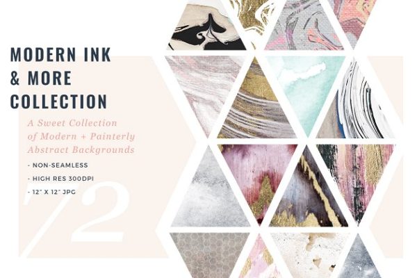现代墨水纹理素材 Modern Ink & More Backgrounds
