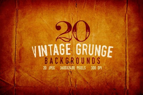 20款复古做旧风格背景图片 20 Vintage Subtle Grunge Backgrounds