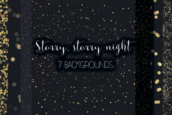 7款高分辨星空背景图片 starry night backgrounds