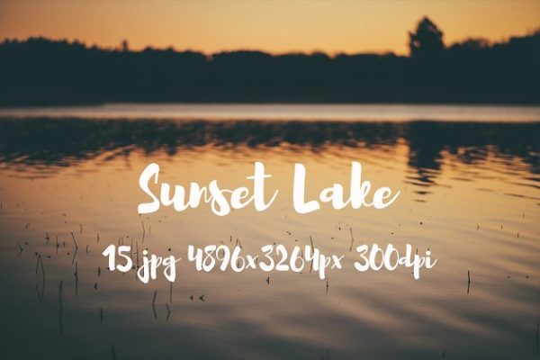 日落湖水高清照片素材 Sunset Lake photo pack