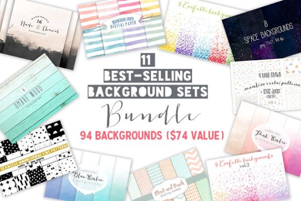 94款热销背景图片纹理合集 Best-selling backgrounds Bundle