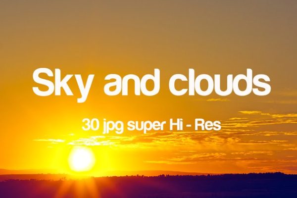 火烧云日落美景高清照片素材 sky and clouds photo pack