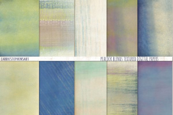 孔雀绿渐变纹理背景图片 Peacock Ombre Gradient Textures