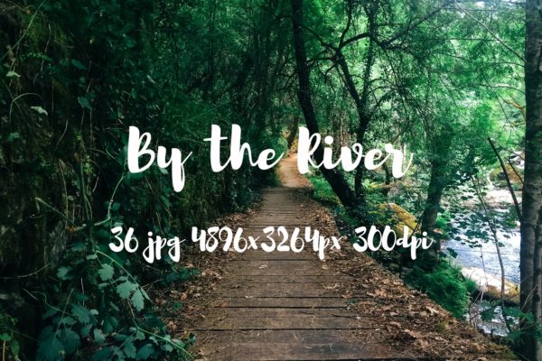 荒山小溪高清照片素材 By the river photo pack