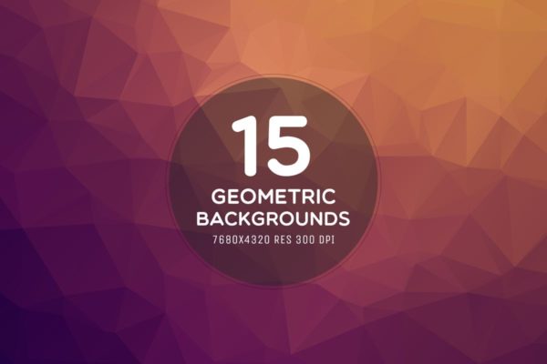 15款8K超高清渐变色几何图形背景图片 15 Ultra HD 8K Geometric Backgrounds