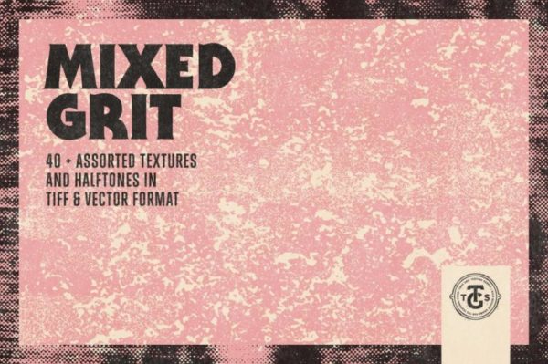 半色调&原色混合材质肌理纹理 MIXED GRIT Texture Pack