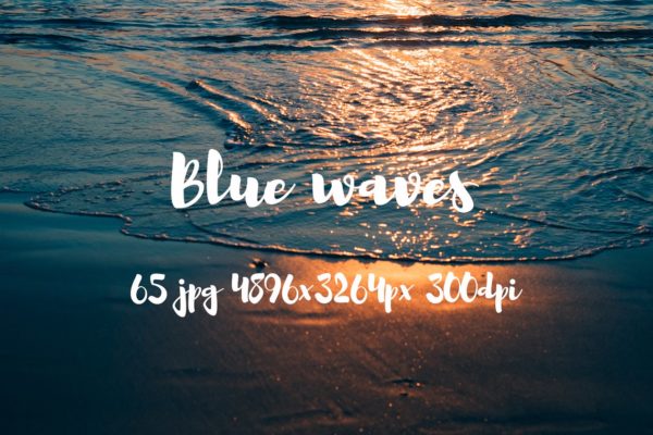 湖光山色高清照片素材 Blue waves photo pack