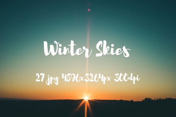 冬季天空照片素材合集 Winter skies photo pack