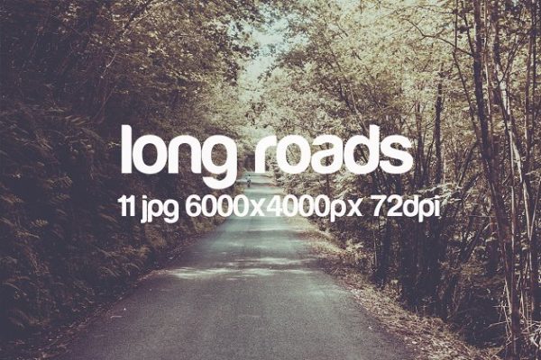 绿树掩映山间道路摄影素材合集 long roads photo pack