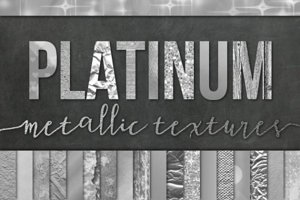 28款金属银色背景图片纹理 28 Silver Foil Textures/Backgrounds
