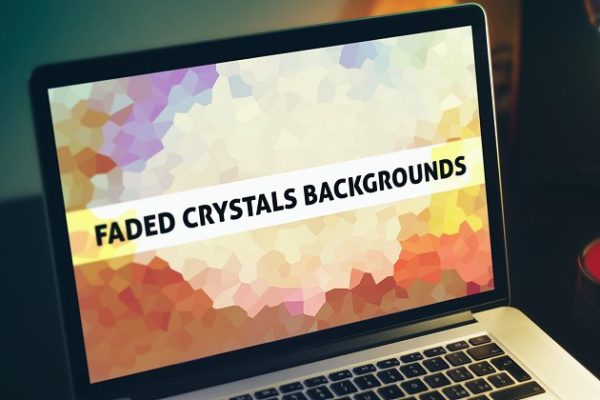 70个褪色抽象晶体背景图片 70 Faded Crystals Backgrounds