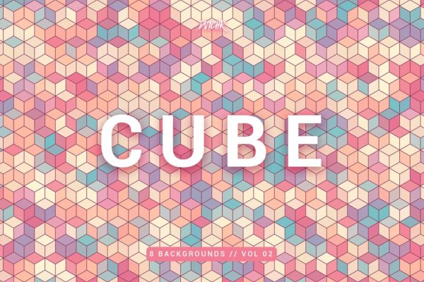 立方体镶嵌背景图片v2 Cube | Mosaic Backgrounds | Vol. 02
