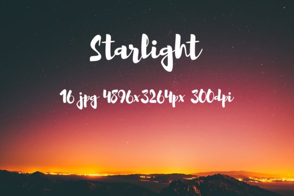 群星密布夜空场景照片包 Starlight photo pack