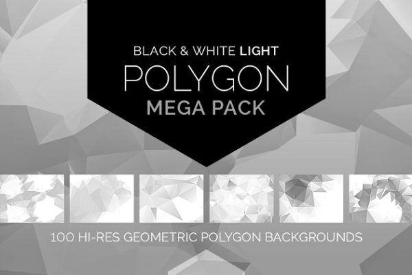 创意多边形图案背景图片 Light Polygon Mega Pack