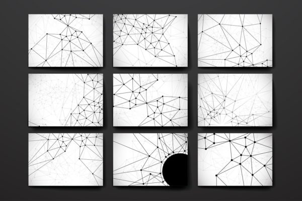 分子结构几何图形背景图片素材 Molecular Templates and Backgrounds