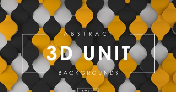 3D几何单元图形抽象背景图片素材v1 3D Unit Abstract Backgrounds Vol.1