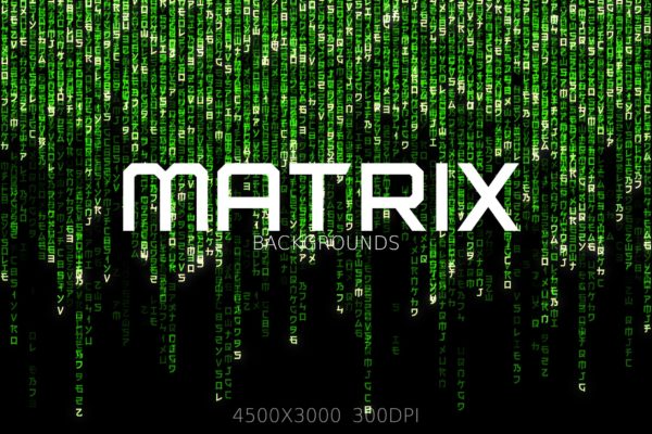 高科技信息技术矩阵背景图片片精选素材 Matrix Backgrounds and Overlays