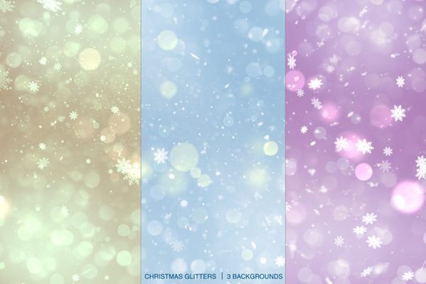 4K分辨率圣诞金光闪闪雪花纷飞背景图片片精选素材 Christmas Glitters