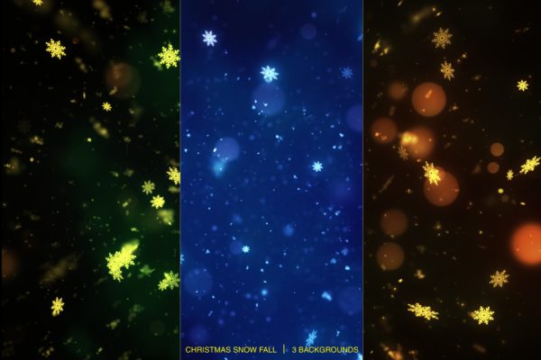 4K分辨率圣诞节主题雪花纷飞背景图片片精选素材 Christmas Snow Fall