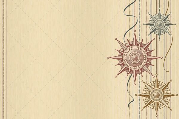 复古圣诞装饰品高清背景图片素材 Background With Christmas Ornaments