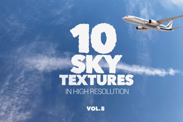 10张蓝天白云天空高清背景图片片精选素材v5 Sky Textures x10 Vol 5