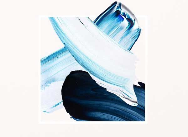 蓝色大理石油画泼墨纹理 Blue Marbled; Paint Strokes