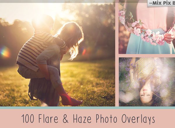 100种太阳耀斑和霾背景叠层素材 100 Sun Flare & Haze Overlays