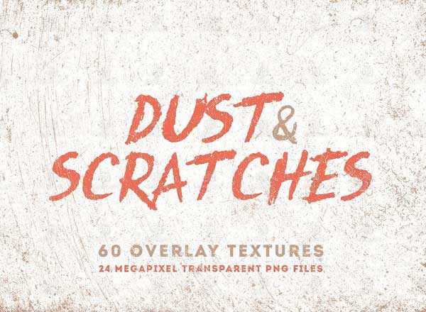60张灰尘和划痕叠加纹理 Dust & Scratches 60 Overlay Textures