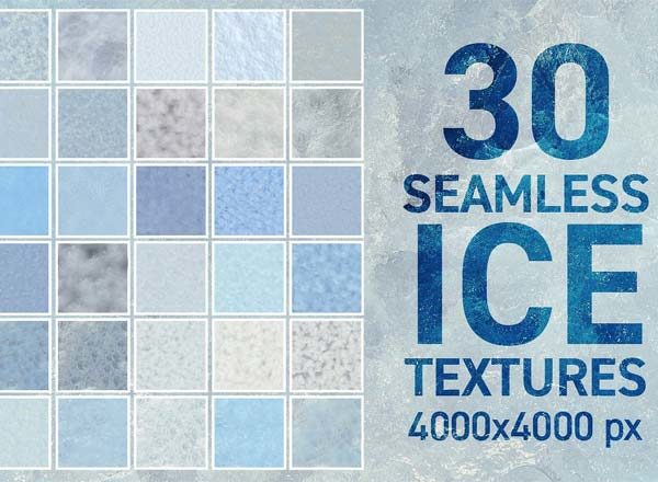 30个高分辨率无缝冰纹理素材精选