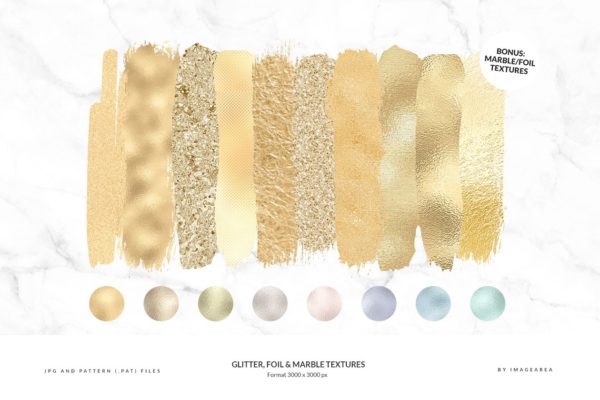 极力推荐：BingBing闪光，金箔和大理石图案纹理 Glitter, Foil & Marble Textures [2.61GB]