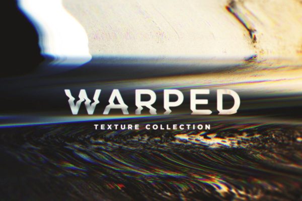 抽象创意系列：数字信号和视觉失真抽象纹理 Warped
