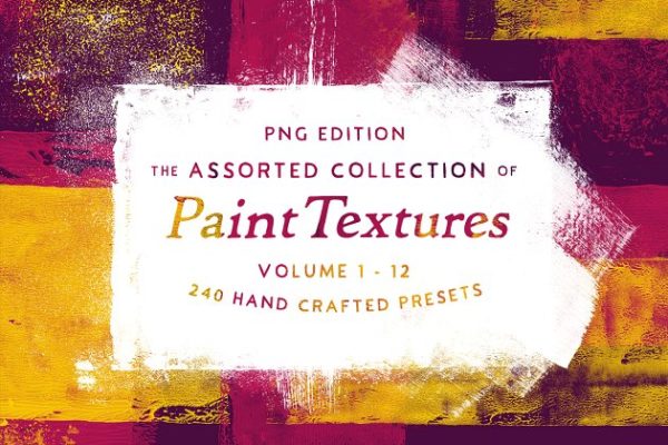 252种五颜六色的油漆纹理素材精选包 252 Assorted Real Paint Textures