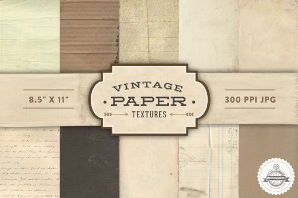 复古纸张背景纹理 Vintage Paper Textures – No. 1