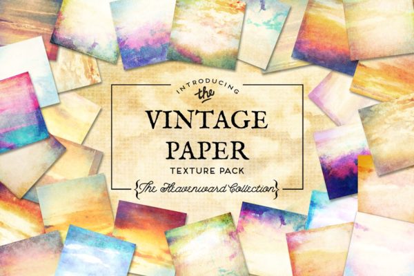 复古风格纸张纹理汇总 Vintage Paper Textures Heavenward