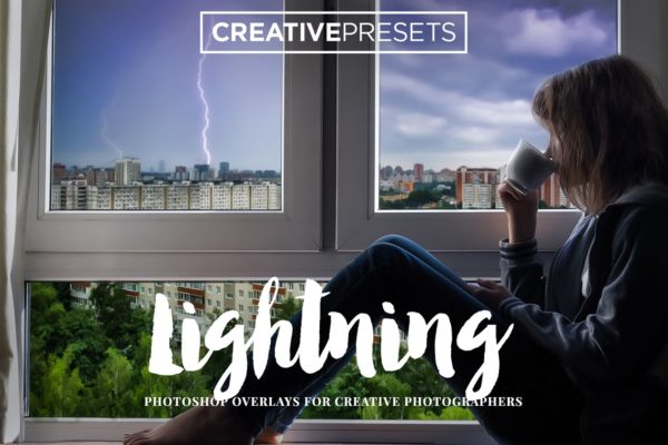 逼真雷电闪电叠层背景 Realistic Lightning Overlays