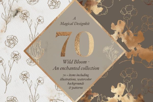 超超超级插画&水彩图案纹理汇总[1.8GB] Illustrations & Watercolor Textures