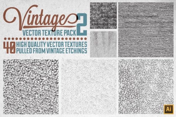 复古做旧风格矢量纹理汇总 Vintage Vector Texture Pack 2