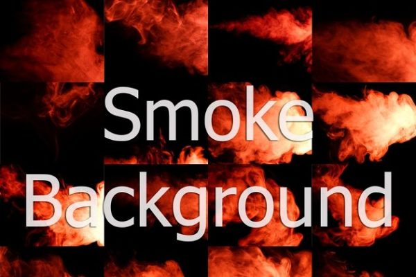 抽象红色烟雾叠层背景 Abstract red smoke hookah.