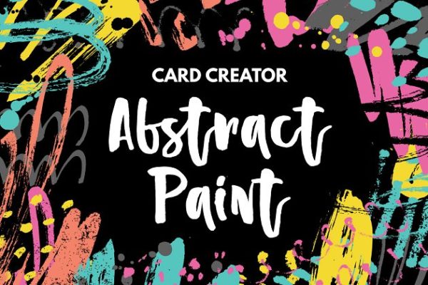 奇特抽象油画贺卡纹理 Abstract Paint Card Creator