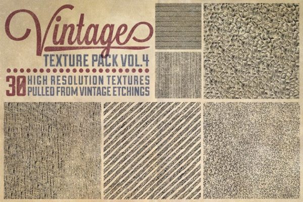 19世纪复古布纹纹理素材精选 Vintage Texture Pack Vol. 4