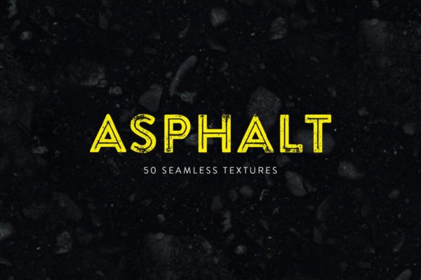 50款沥青柏油路肌理纹理 Asphalt – 50 Seamless Textures