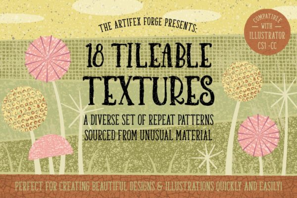 复古大自然肌理纹理设计素材包 Tileable Textures