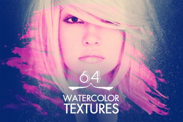 64种多彩水彩涂料纹理素材精选 64 Watercolour Textures