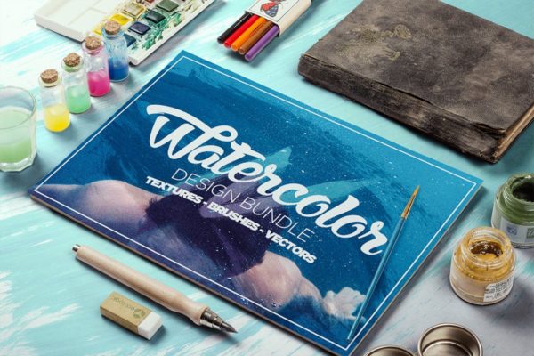 抽象艺术水彩设计套装 Watercolor Design Bundle