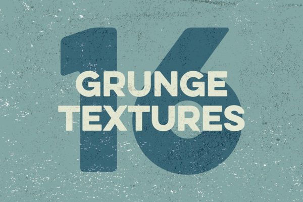 16个粗糙噪点复古做旧矢量纹理素材精选 16 Grunge Textures