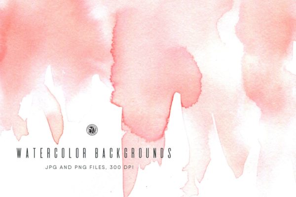 粉红色水彩背景素材精选 Watercolor Pink Backgrounds