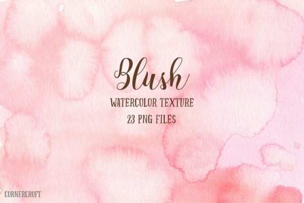 腮红桃色淡色水彩纹理背景素材精选 Watercolor Texture Blush