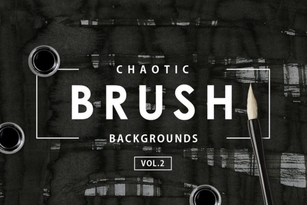 30种手工油墨颜料肌理纹理素材精选包v2 Chaotic Brush Backgrounds Vol.2