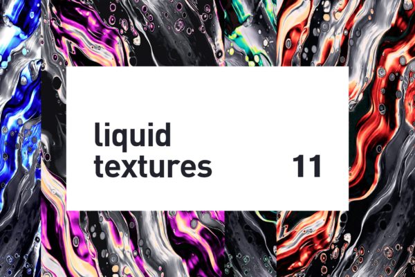 彩色混合液体颜料肌理纹理素材精选 Liquid Textures