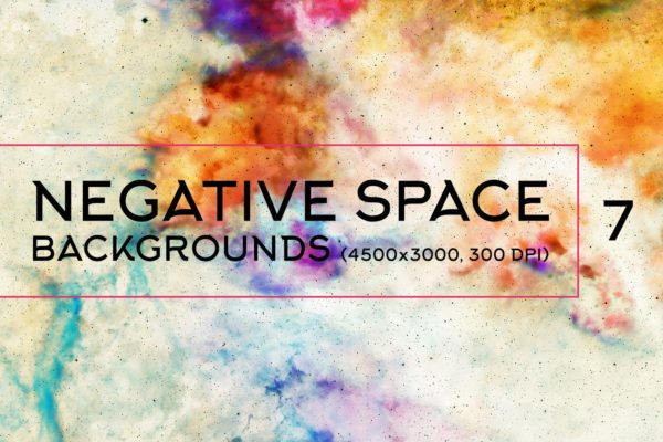 负空间水彩肌理纹理背景素材精选包v7 Negative Space Backgrounds Vol.7